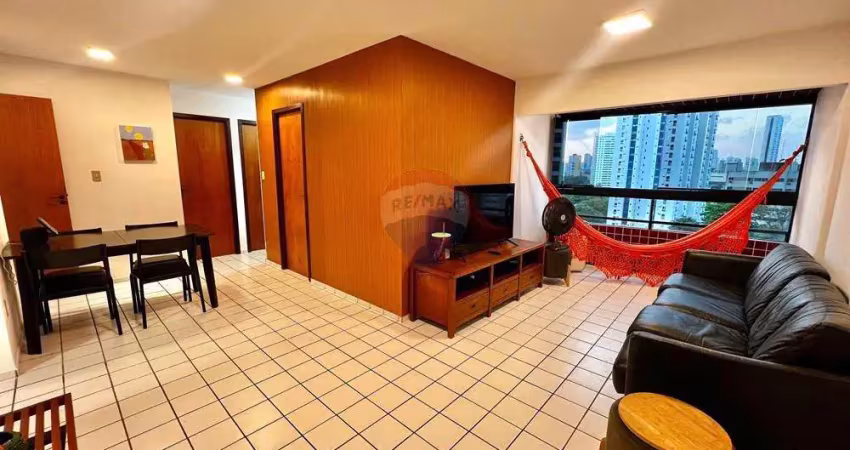 Apartamento para locação de  74 metros com 3 quartos na torre, recife.