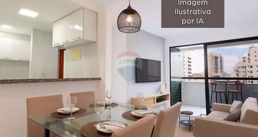 Lindo apartamento com 55m, sendo 2 quartos com 1 suíte, cozinha americana, varanda, 1 vaga de garagem coberta e lazer completo.