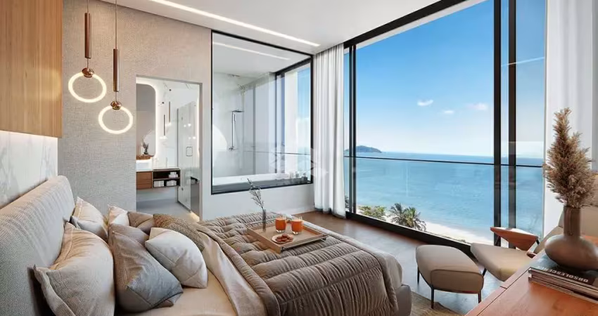 Apartamento giardino frente mar com 2 suites à 100 metros da praia da armação em penha-sc