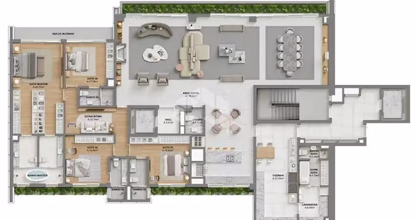 Apartamento com 4 quartos à venda na Avenida Doutor Nilo Peçanha, 2800, Chácara das Pedras, Porto Alegre