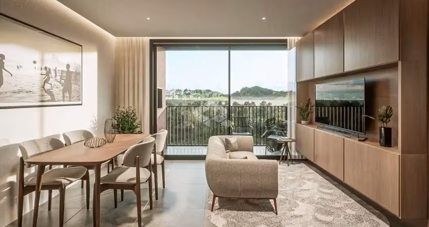 Apartamento 02 dormitórios com sacada e churrasqueira  à venda na planta no bairro camonbi em santa maria