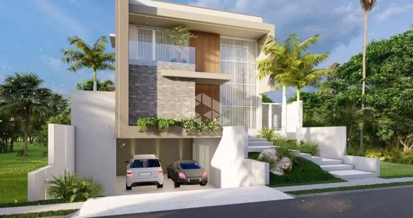 Casa em construção a venda em condomínio fechado real park santa maria, 4 dormitórios 1 suíte, garagem para 2 carros, pé direito duplo