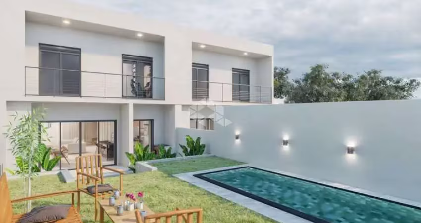 Casa estilo sobrado na planta à venda com 3 quartos, suíte e duas vagas de garagem em camobi santa maria