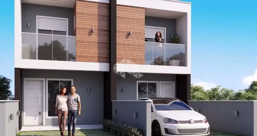 Sobrado em construção,  2 dormitórios, 2 suítes, 1 lavabo e 1 vaga de garagem com churrasqueira, gesso e porcelanato. bairro são josé, financia.