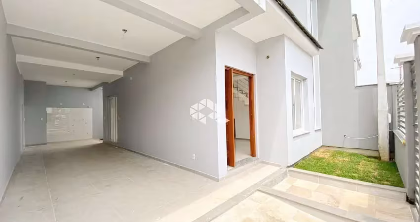 Sobrado novo 3 dormitórios, 1 suíte, 2 vagas de garagem, sala estar lareira, churrasqueira, pátio, sacada, água quente, são josé/canoas. financia