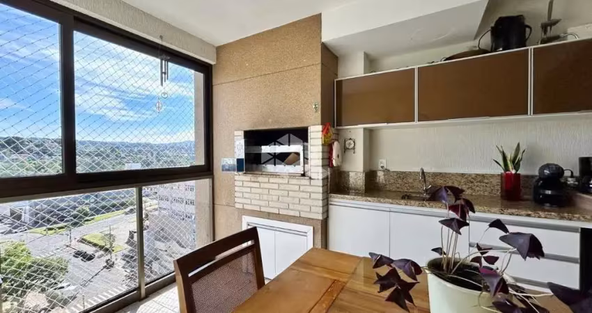 Apartamento de 2 dormitórios (1 suíte), sacada com churrasqueira e 2 vagas de garagem no centro de novo hamburgo.