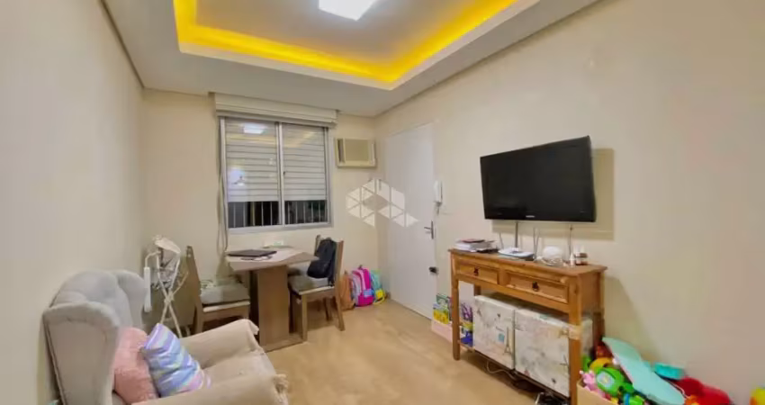 Apartamento semimobiliado, 2 dormitórios, ar condicionado, área de serviço, vaga rotativa, bairro canudos, em novo hamburgo.