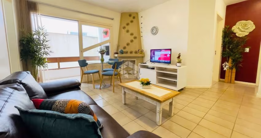 Apartamento 1 dormitório, mobiliado, lareira, sacada com churrasqueira, Centro,Capão da Canoa