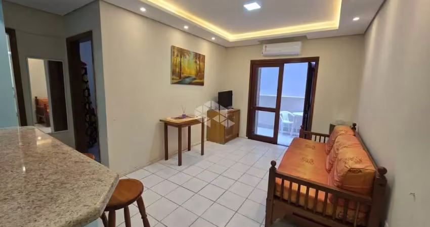Apartamento 01 dormitório com terraço, mobiliado 03 quadras do mar capão da canoa