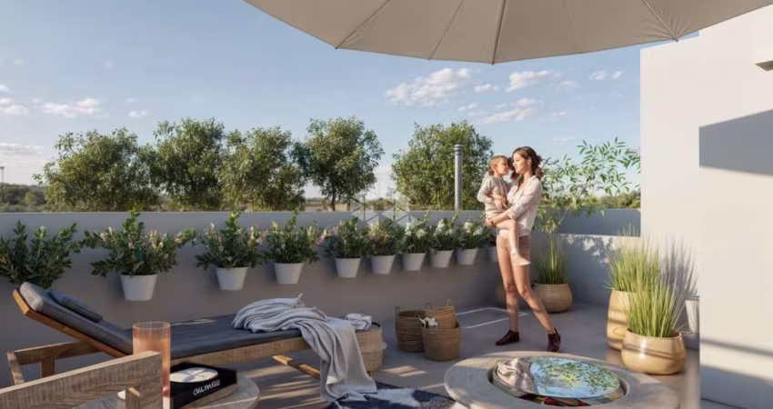 Casa geminada em construção no bairro Vinhedos, Caxias do Sul