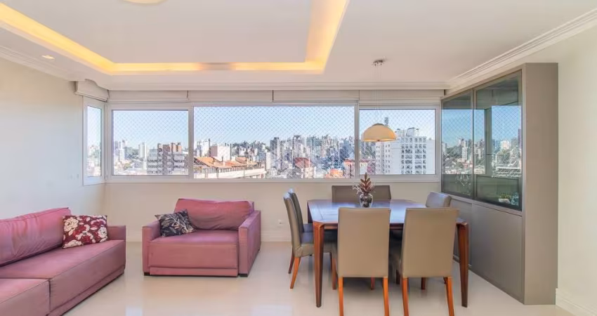Apartamento de 3d, 2 vagas, composto por amplo living e vista definida em andar alto!!