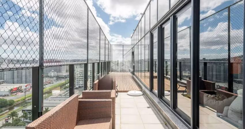 Cobertura semi-mobiliada com 128m2, 2 dormitórios, sendo 2 suíte e 2 vagas no condominio fwd - central parque