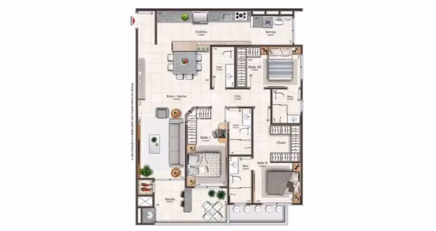 Apartamento 3 suítes em Campinas-SJ
