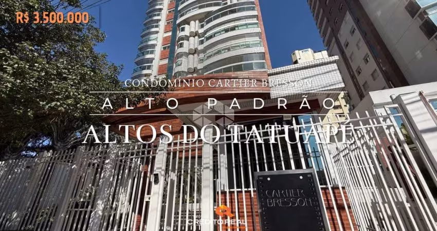 APARTAMENTO DE ALTO PADRÃO NO CONDOMÍNIO CARTIER BRESSON  ALTOS DO TATUAPÉ