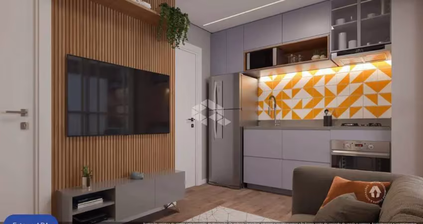 Apartamento com 1 dormitório, varanda e 28m² no jardim danfer