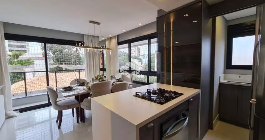 Apartamento de dois dormitórios, infra estrutura e sacada, garagem