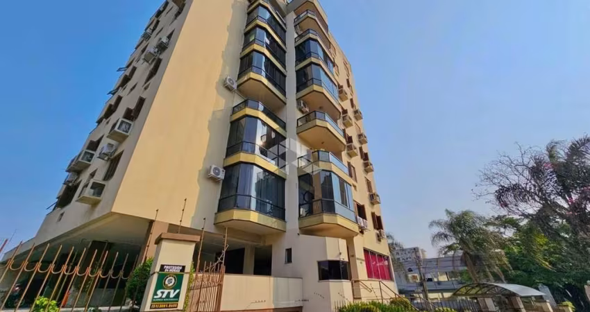 Apartamento semi mobiliado, 2 dormitórios, varanda fechada, 2 vagas de garagem, elevador, piscina, quiosque, sol da manhã, bairro Vila Rosa.