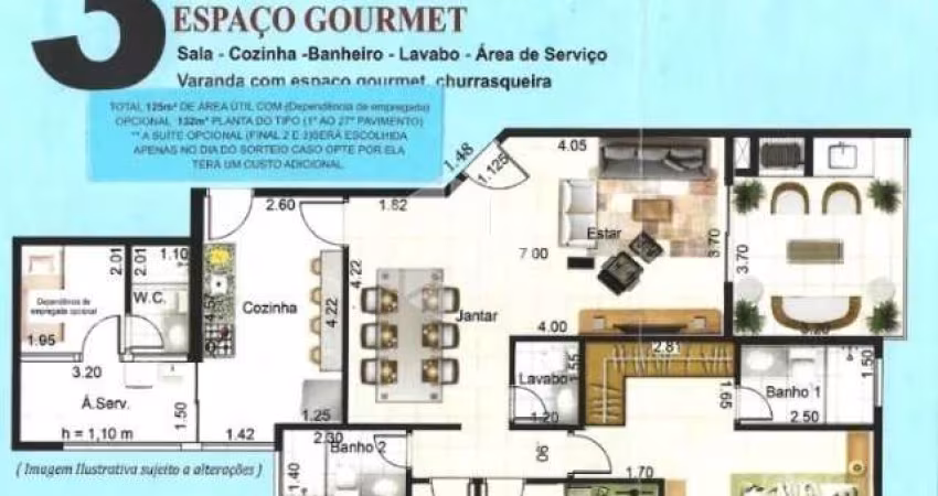 Vendo Apartamento 125m² 3 Dormitórios 1 Suíte 1 Vaga Esplanada Embu das Artes - SP