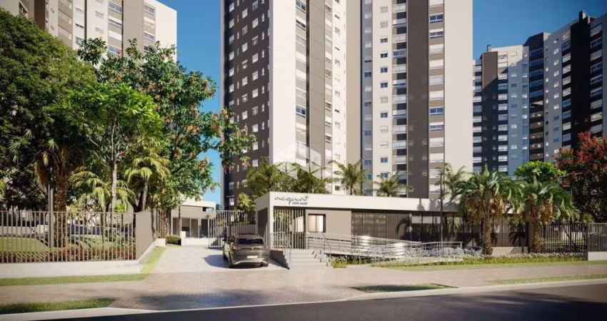 Apartamento de 52m²  com 2 quartos, sendo 1 suíte, cozinha integrada à sala