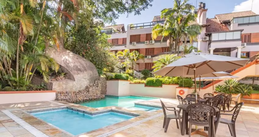 Apartamento semimobiliado 3 dormitórios, suíte, condomínio com piscina, box na zona sul de porto alegre.