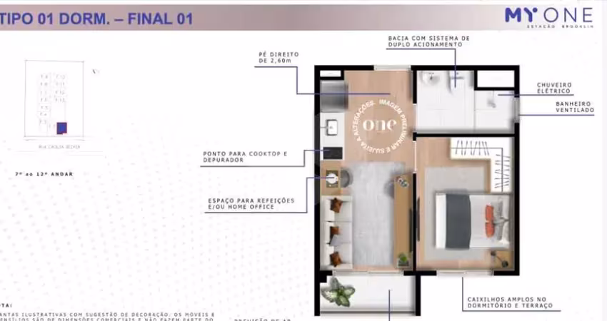 Apartamento com 1 quartos à venda em jardim das acácias - sp