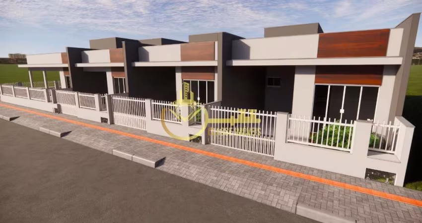 Imperdível oportunidade: geminado à venda em Penha-SC, Praia Armação do Itapocoroi, 2 quartos, 3 salas, 1 banheiro, 1 vaga de garagem, 93m².