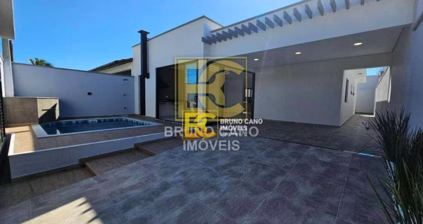 Casa Térrea Nova com Piscina e 3 Suítes – Design Moderno