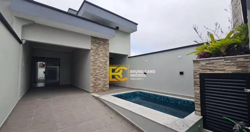 Casa térrea 2 quartos com piscina e churrasqueira em peruíbe