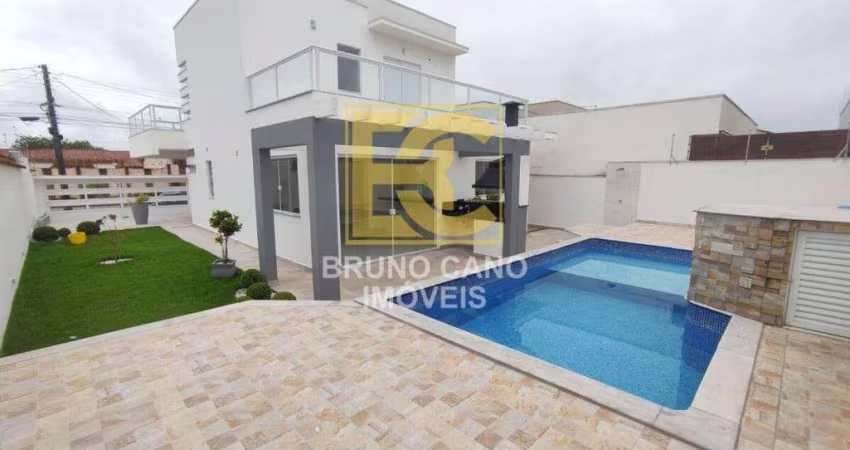 Sobrado moderno com 4 suítes e área de lazer completa