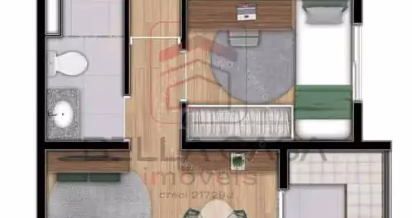 Apartamento de 47m² lazer de club l varanda com vista livre