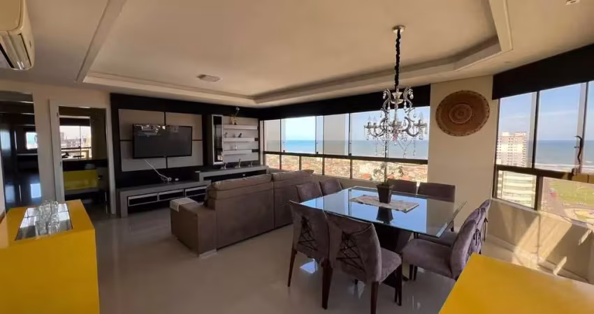 Cobertura 4 dormitórios, suíte master e vista mar e rio na praia de tramandaí/rs