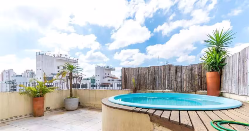 Cobertura a venda Pinheiros,  167 m², 3 dormitórios, 1 suítes,2 salas,3 vagas ,piscina privativa.