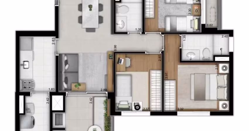 Apartamento com 3 quartos à venda na Rua dos Democratas, --, Saúde, São Paulo