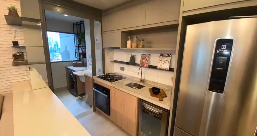 Apartamento novo no brooklin, com varanda gourmet, 2 suítes, lavabo e 1 vaga