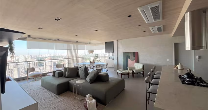 Apartamento no Brooklin - São Paulo SP - 3 quartos, 3 suítes, varanda gourmet. 3 vagas, 197 m2 util