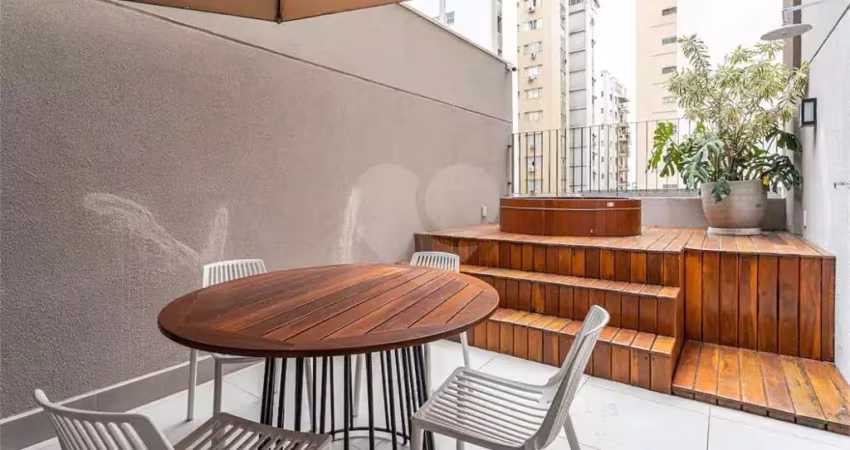 Cobertura com 64m2 1 suíte e 1 vaga em jardim paulista