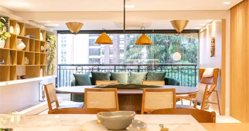 Apartamento reformado com 126?m², varanda, 3 dorms (2 suítes), 3 vagas – condomínio palais blanc – moema pássaros