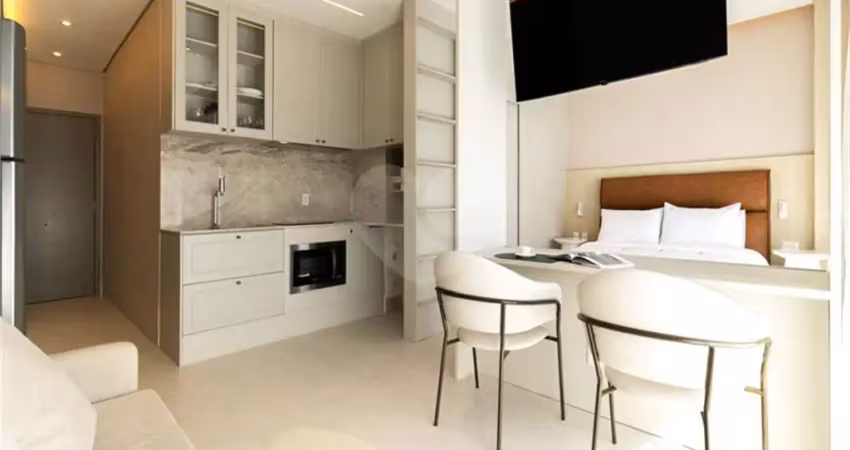 Apartamento de 44,05 m² (studio) com varanda e 1 vaga na garagem na vila olímpia ao lado da avenida brigadeiro faria lima mobiliado e decorado com armários planejados de primeira linha e fino acabamen