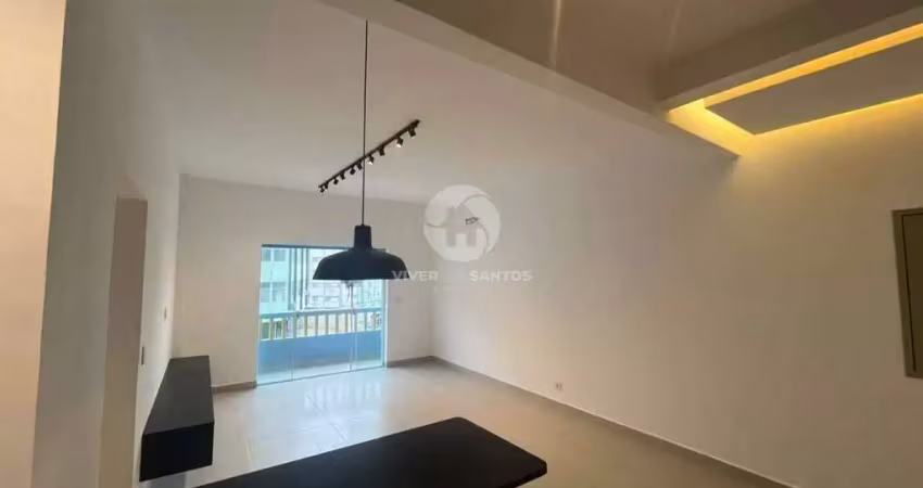 Apartamento a venda no gonzaga, 03 dormitorios, reformado, proximo da praia