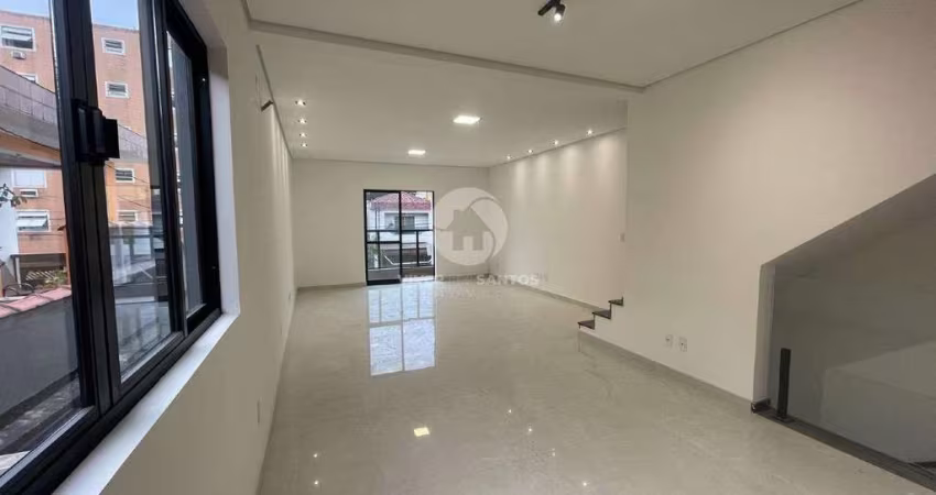 Casa Sobreposta Alta Recém Construída com 4 dormitórios à venda, 220 m² - Embaré - Santos/SP