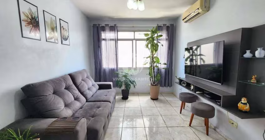 Apartamento à venda, 2 quartos, 1 vaga, vila mathias - santos/sp