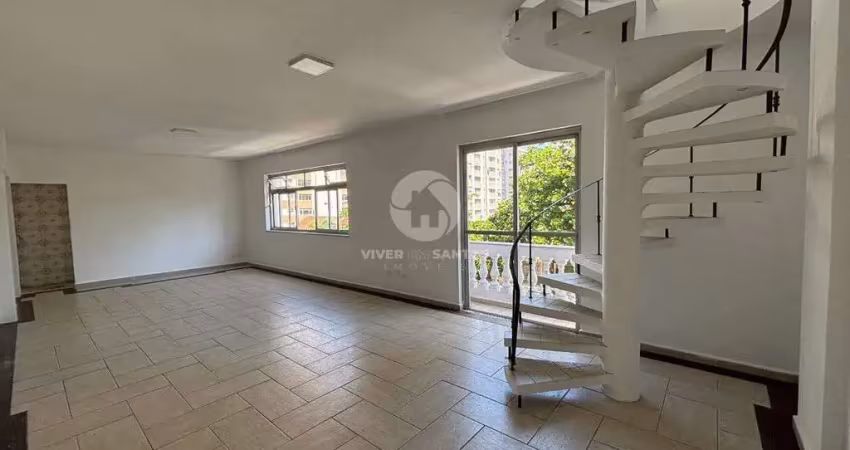 Apartamento duplex com garagem fechada no Embaré - Santos/SP