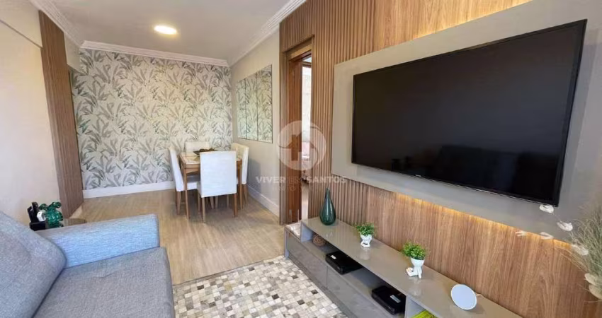 Apartamento à venda, 2 quartos, 1 suíte e dependência completa no bairro do Marapé, em Santos/SP.
