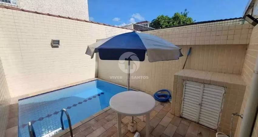 Casa Sobreposta Alta à venda, 3 quartos, 3 suítes, 2 vagas, Campo Grande - Santos/SP
