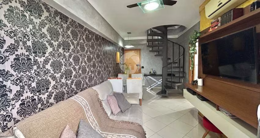 Apartamento duplex com área de lazer privativa- Embaré - Santos