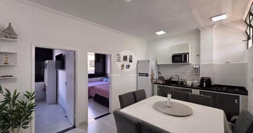 Pé na Areia!Apartamento Funcional e Bem Localizado na Praia do Gonzaga Santos/SP