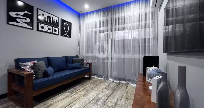 Apartamento reformado com 2 quartos na aparecida em santos