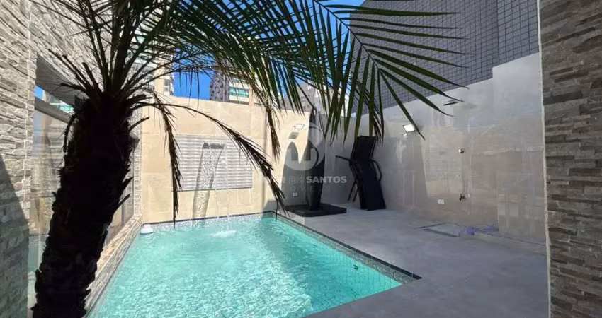 Cobertura à venda, 2 quartos, 1 suíte, 2 vagas, boqueirão - santos/sp