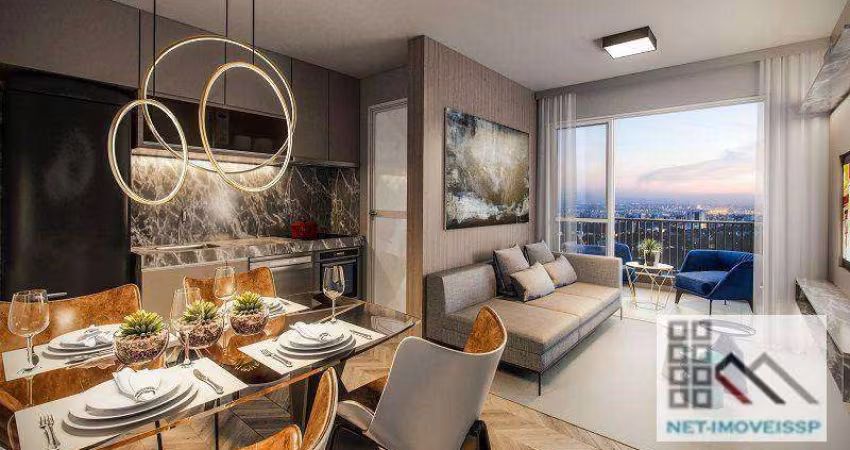 Studio 1 Dormitório (38m²), 1 Suíte, Terraço. Apenas 500 metros da estação Ana Rosa do metrô