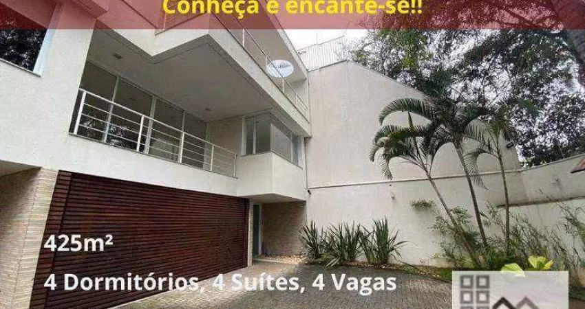 Casa de alto padrão em condomínio 4 dormitórios (425m²), 4 suítes, 4 vagas. próximo da fonte de água petrópolis